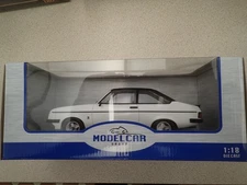 Model Car Group MCG18248 1:18 Ford Escort MKII RS2000 RHD White Factory Sealed