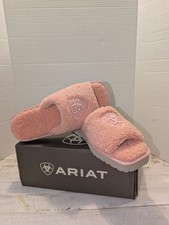 - NEW ARIAT - Cozy Fuzzy Pink Slippers - Slide on - Women's Size 10