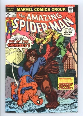 AMAZING SPIDER-MAN 139 (VF+) Kane cvr Andru Jackal 1st GRIZZLY! 1974 Marvel m202 - Image 1 of 2