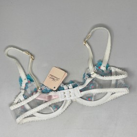 Agent Provocateur Bethanie White Blue Bra 34B NWT