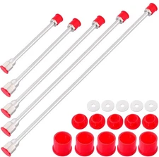 5 Pack Multi-Sizes Airless Paint Sprayer Tip Extension Pole with Red Guard, S...