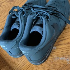 Nike Air Force 1 Low Top Men's Black Lace-Up Sneakers Activewear Casual