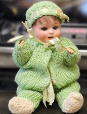 Antique German Koppelsdorf Bisque Doll Late 19th Century Original Clothes 21 cm.