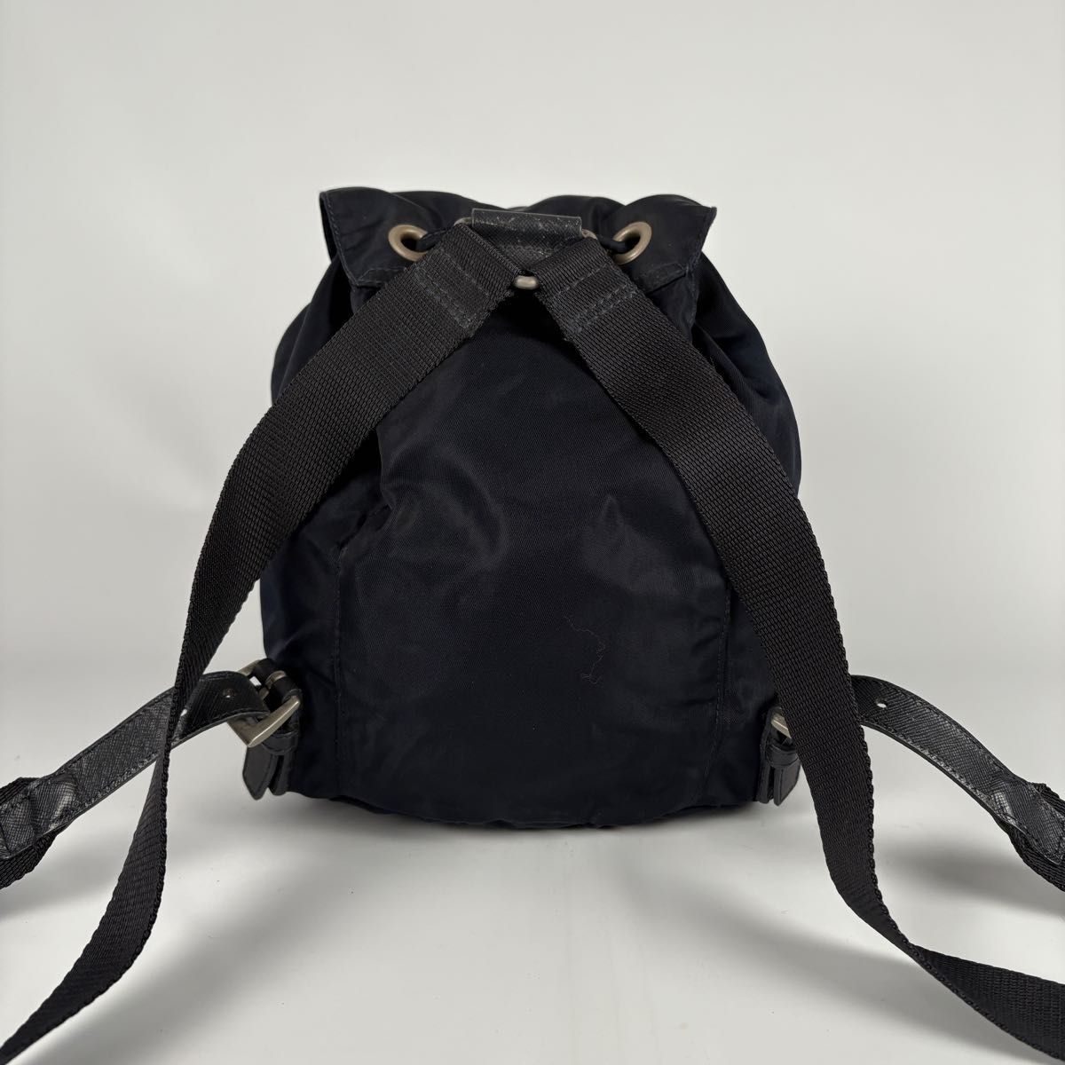PRADA backpack tessuto nylon triangular logo navy… - image 6