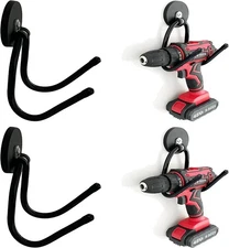 Pmsanzay 2 Pack Power Drill Tool Organizer Holder,Magnetic Black 