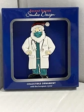 Doctor Santa Christmas 3" Ornament Regent Square Studio Design NWT