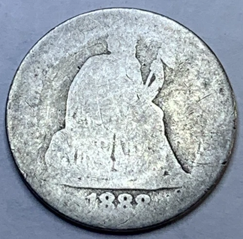 1888 Liberty Seated Dime -Low Ball- Well Circulated - Classic Silver Dime