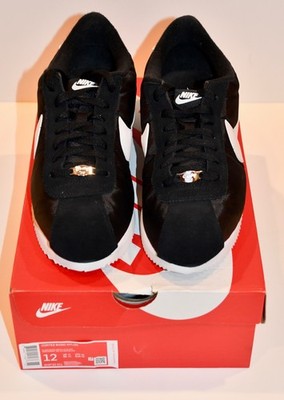 Cortez Nike Basic Nylon x Suede  Black White  - Metallic Silver 2019 size 12