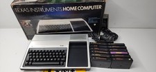 Texas Instruments TI-99/4A Vintage Home Computer As-Is Manuals 12 Cartridges