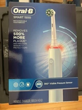 Oral-B Smart 1500 Electric Power Rechargeable Battery Toothbrush Blue