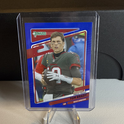 Tom Brady 2021 Panini Donruss Tampa Bay Buccaneers BLUE Press Proof 1029