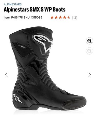 Alpinestars SMX S WP Boots Gently Used, Excellent Condition.