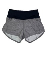 Lululemon Size 4 Speed Up High-Rise Short 4" Grey Black