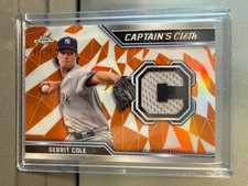 2021 Topps Chrome Captain's Cloth Gerrit Cole Orange Relic /25 New York Yankees