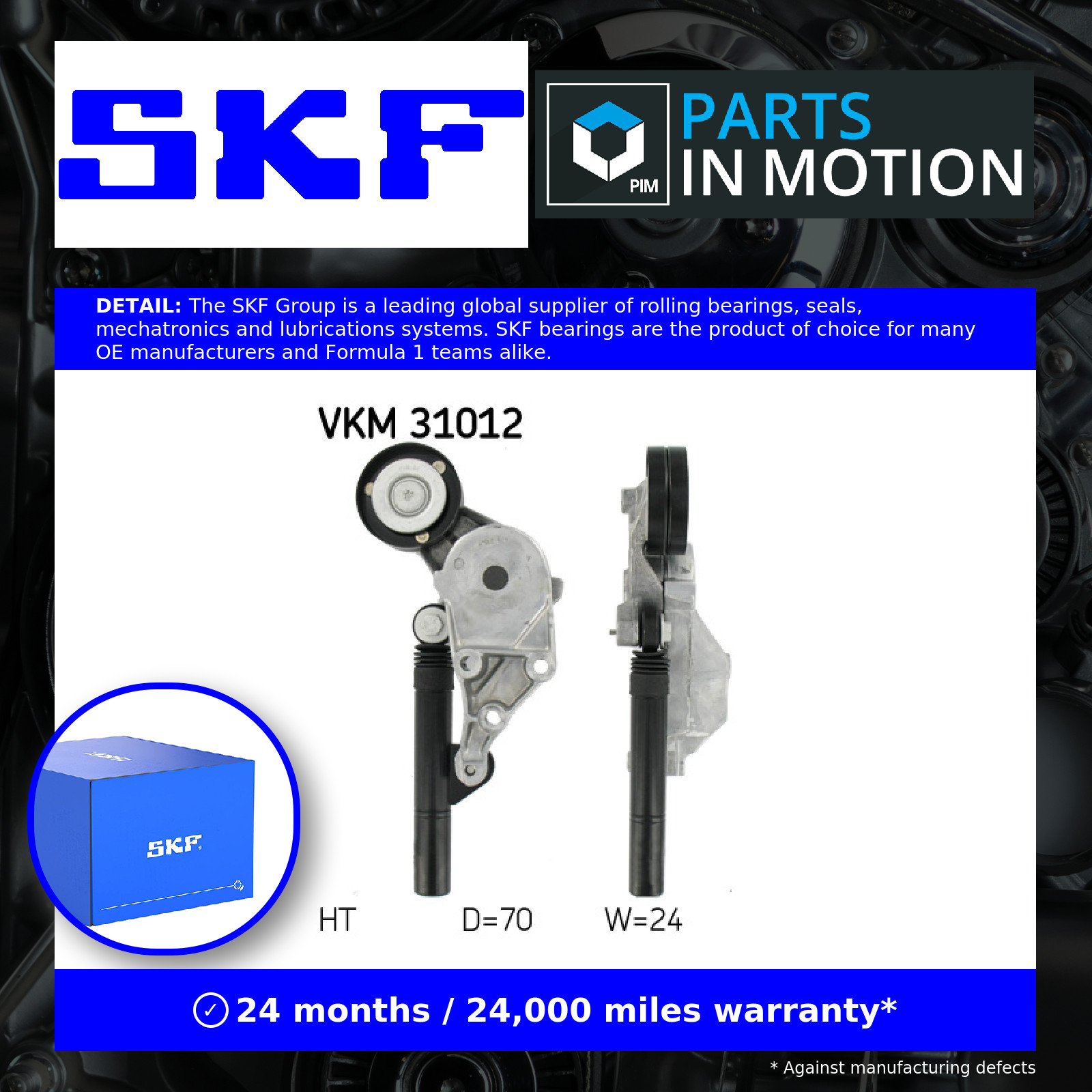 ✅Fits SKF VKM 31012 Tensioner Pulley, v-ribbed ⭐UK Seller⭐ - Image 4