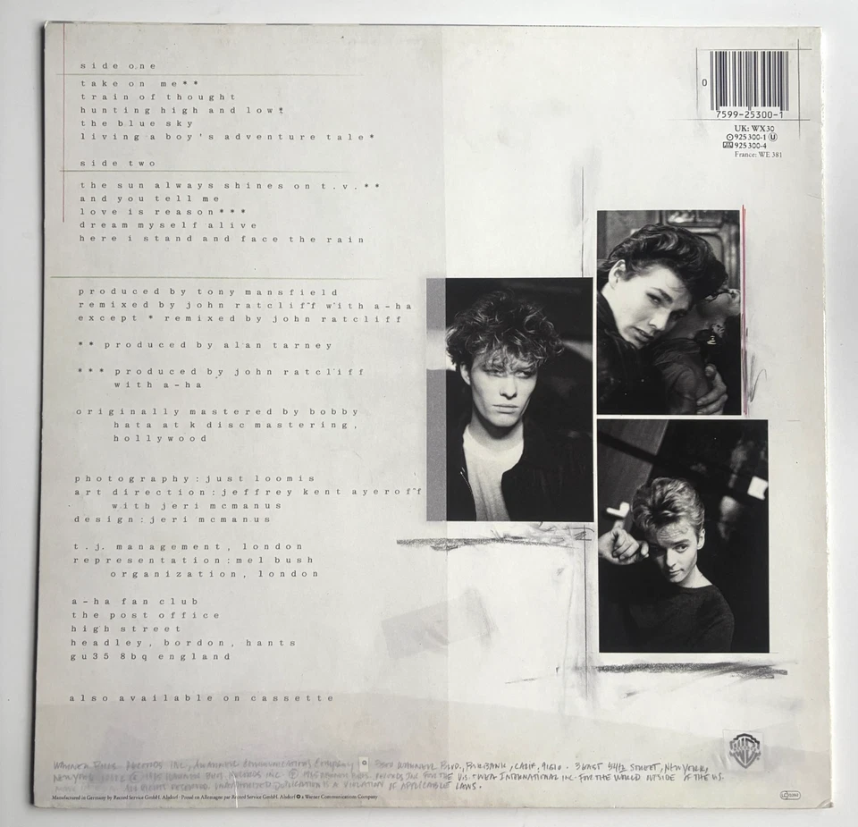 a-ha HUNTING HIGH AND LOW 1985 Made in Germany 925300 LP 12" | gut (L1436) - Bild 2 von 4