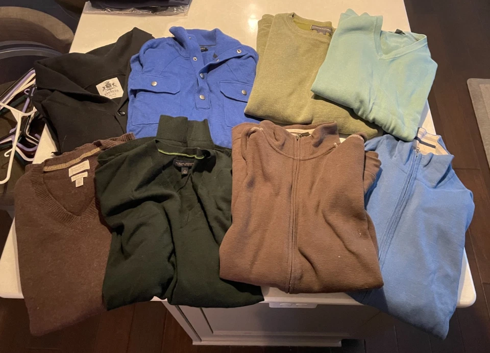 Cárdigan suéter negro con cuello abotonado Express para hombre - talla XL Foto 4 de 4