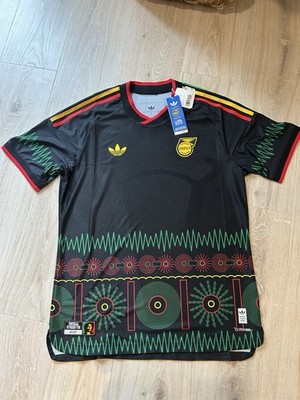 adidas Mens Jamaica 26 x Bob Marley Away Authentic Jersey Reggae Boyz Ajax FIFA