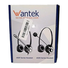Wantek Telephone Headset Corded RJ9 Headphone with Microphone for Call Center