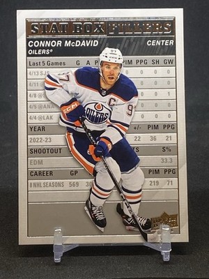 2023-24 Upper Deck Series 1 Connor McDavid Stat Box Fillers #SB-21 Oilers