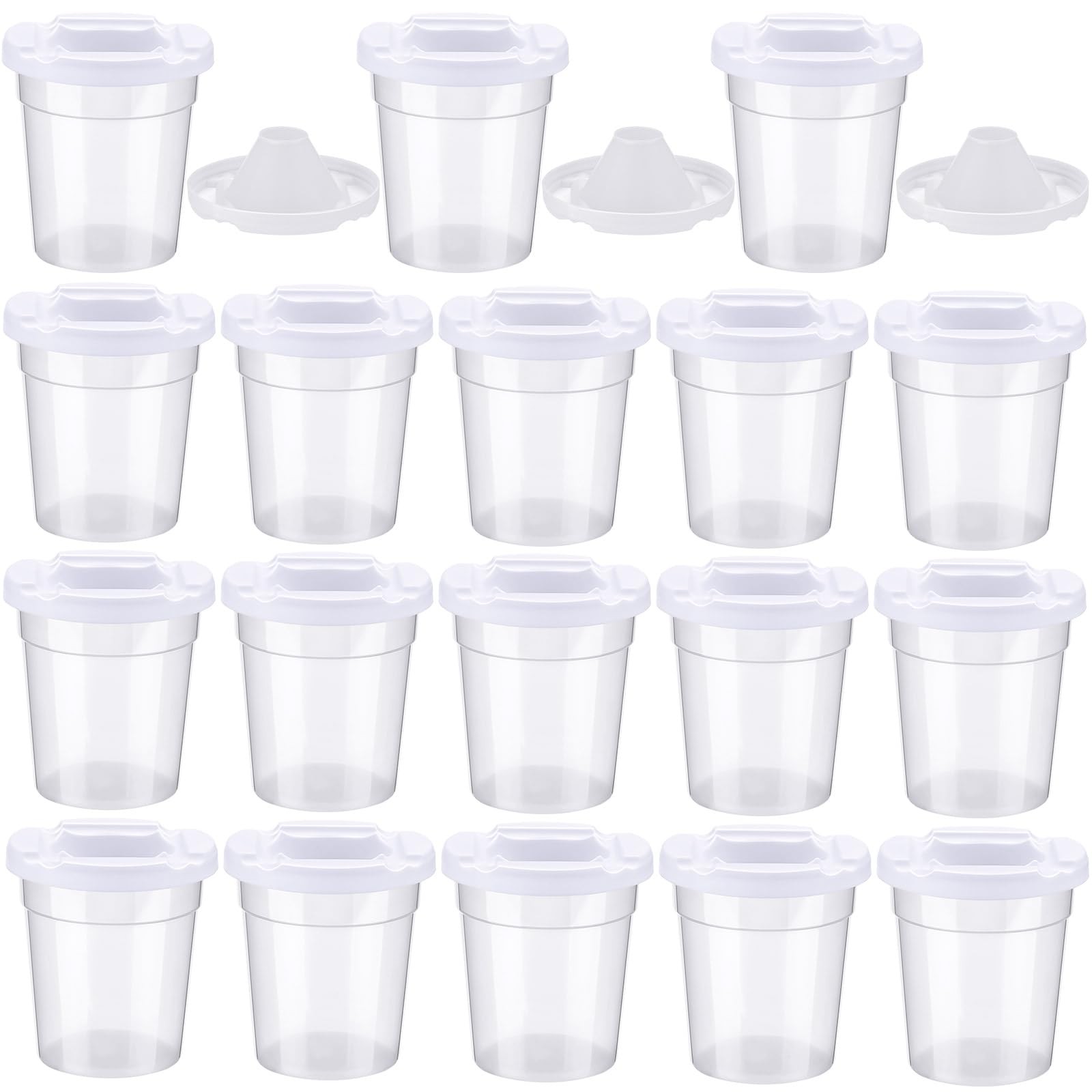 12 Packs No Spill Paint Cups with Lids for Reusable Spill Proof Paint Cups fo...