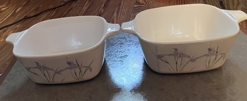 Corning Ware Shadow Iris P-43-B Petite Pan 700 ml Casserole Dish Set of 2 - Picture 2 of 4