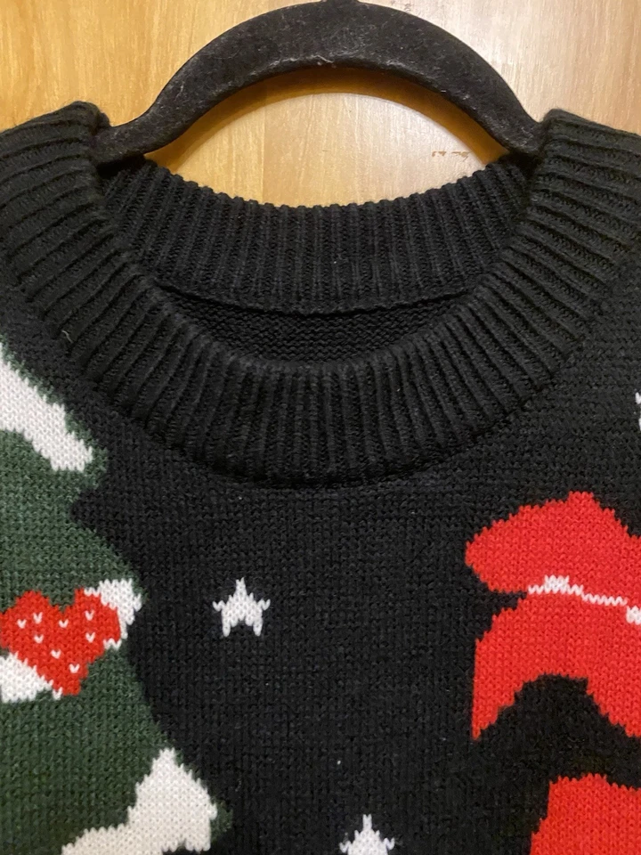 Vestido Suéter De Colección Feo Navidad Para Mujer Rojo/Negro Talla S Pullover Foto 3 de 4