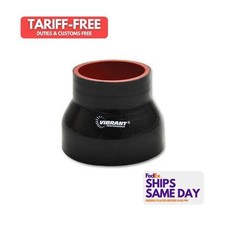 Vibrant 2775, One Black Silicone 3In Id To 4In Id Silicone Transition Hose Perfo