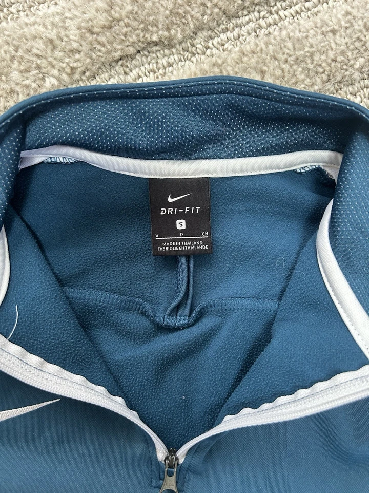 Nike Dri-FIT haut sport demi-zip 1/4 respirant polyester bleu homme S - Photo 3/4