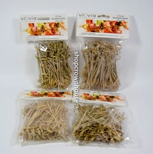 4 VIOVIA 3.5 inch Knotted Bamboo Appetizer Cocktail Food Picks Skewers 400 total