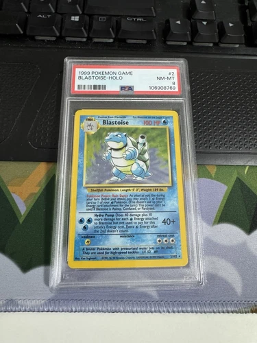 PSA 8 Pokémon Blastoise Base Set Unlimited Holo Rare 