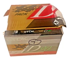 TDK D-90 Cassette Tapes IECI/Type I High Output Lot of 7 New Sealed Vintage READ