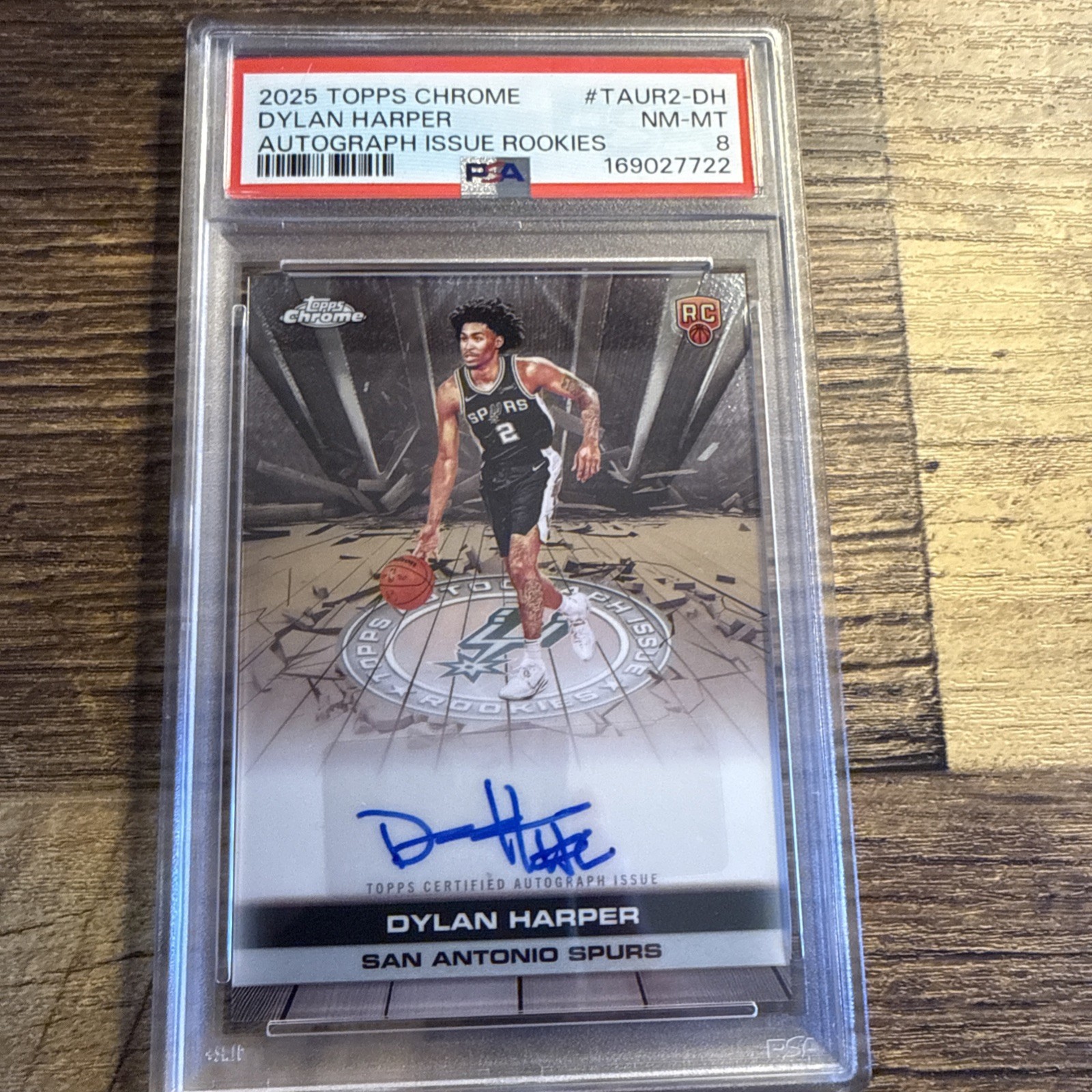 2025-26 Topps Chrome Autograph Issue Rookies Dylan Harper #TAUR2-DH (AU, RC)