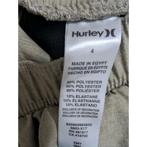 Boys Hurley Khaki Swim Trunks Size 4 - Picture 5 of 6