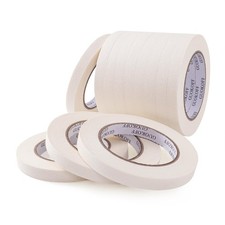 Masking Tape 1/2 Inch x 55 Yards x12 Rolls, Beige White Masking Tape Painters...
