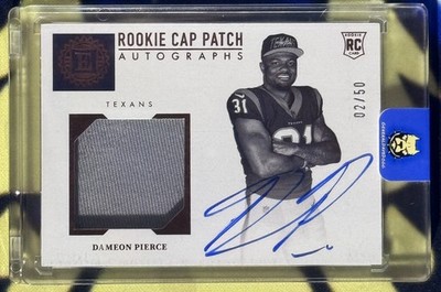 2022 Panini Encased - Rookie Cap Patch Autos Dameon Pierce #160 /50 Eagles