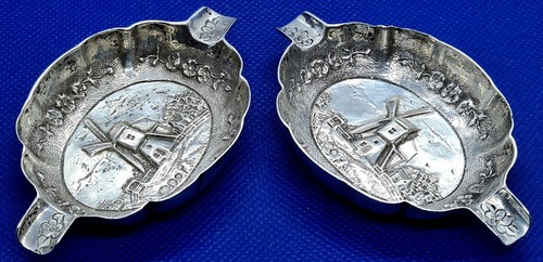1. von 6. Antiker Aschenbecher, 835er Silber, um 1915 O549 - Picture 9 of 11