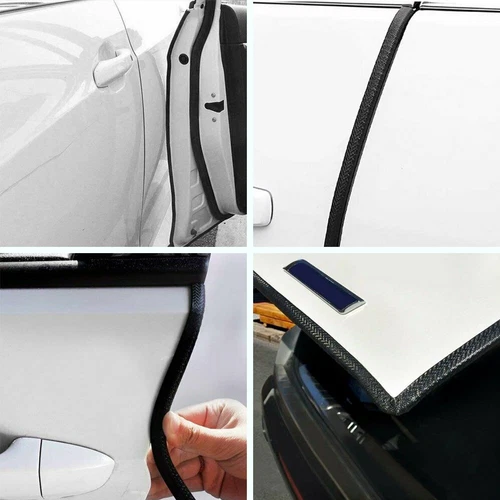 4PCS 16FT U Shape Rubber Seal Car Door Edge Guard Molding Trim Protectors Strips - Foto 7 di 24