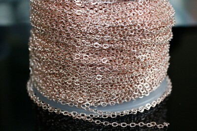 25ft 3x2mm Copper Plated Cable Chain 1 unsoldered 1 day Ship