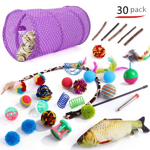 33 Pcs Pet Cat Bells Mouse Toys Kitten Interactive Indoor Toys Bulk Ball Toy - 第 1/1 張圖片