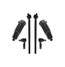 6 Pc Kit Front Inner & Outer Tie Rod Ends and Tie Rod Boots for Ford Escape New