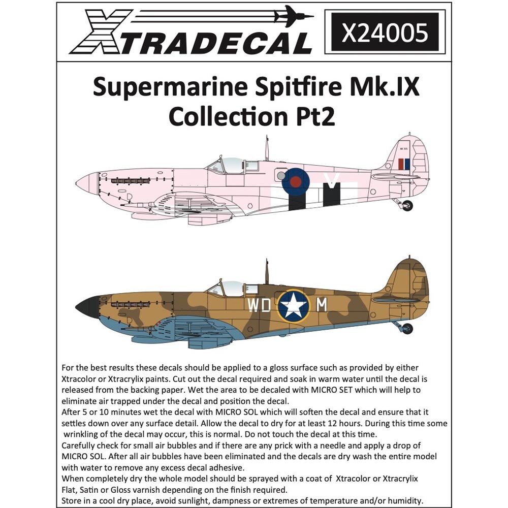 Xtradecal 24005 1:24 Supermarine Spitfire Mk.IX Collection Pt2