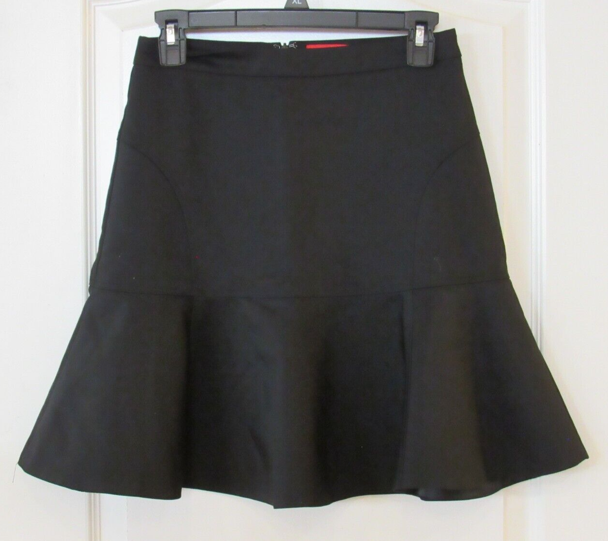 ELLE Flounce Skirt True Black Dressy Back Zip Womens Sz NWT MSRP