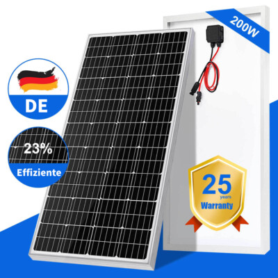 200W Solarpanel 12V Monokristallines PV Panel Netzunabhängiges System für RV Van