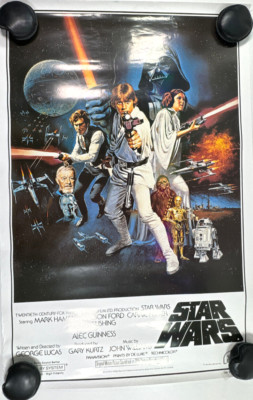 STAR WARS ポスター 1977 1993 Zig Zag Star Wars Movie Poster 40 x 27 | eBay