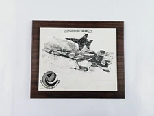 John Wills Studio Fighting Omars VFC-12 Navy Jets Etched Plaque 12"x 10” Vtg 93