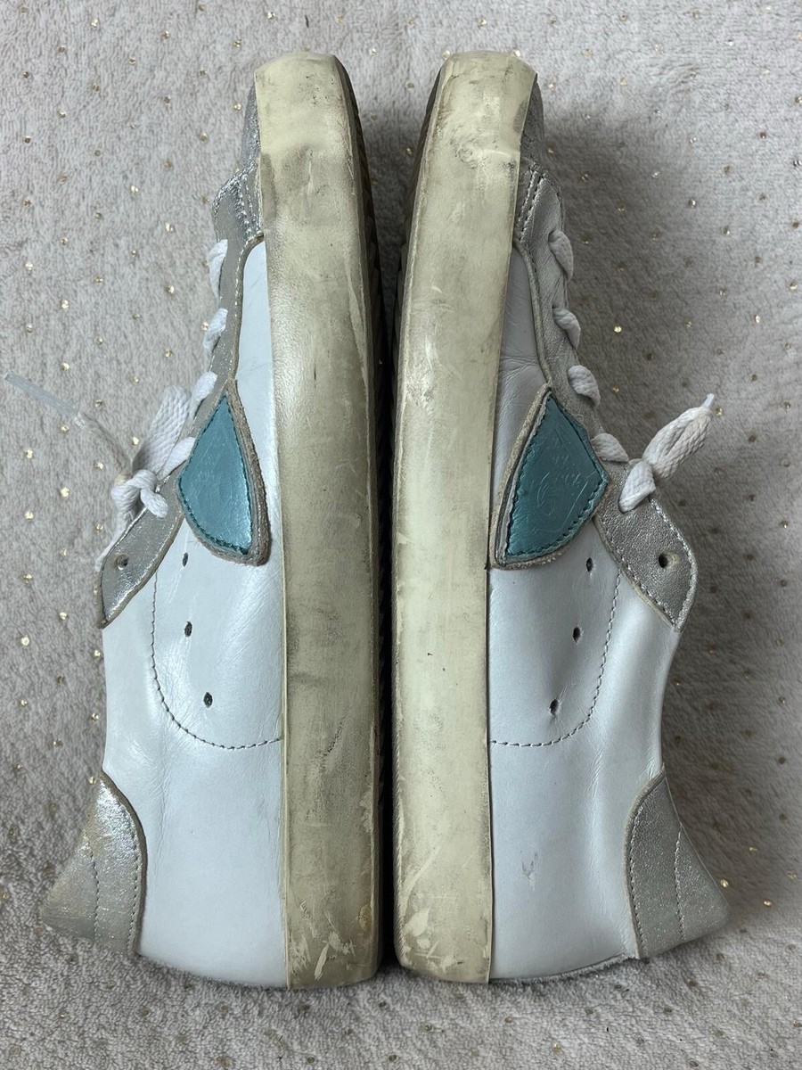 Philippe Model Paris PRSX Distressed Sneakers White/Green