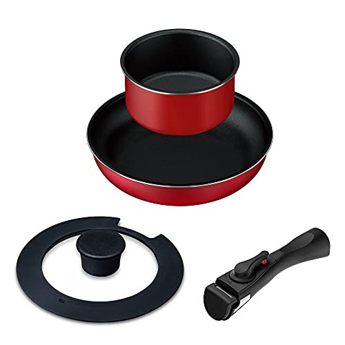 New Iris Ohyama TF-SE4 Frying Pan and Pot Set  Frying Pan Set  Gas Fire