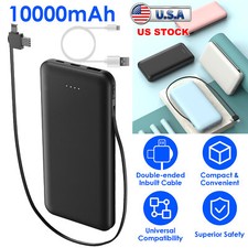 10000mAh Portable Battery Pack Power Bank Fit for Heated Vest Jacket All Phone