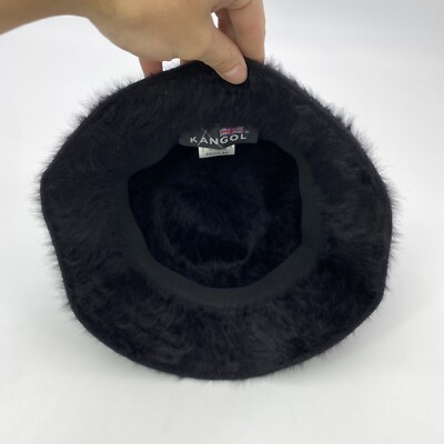 ハット [ETERNALYOU] Angora Fur Bucket Hat (Peluca) VTG KANGOL FURGORA 6041 BIN BUCKET HAT REGULAR BLACK ANGORA